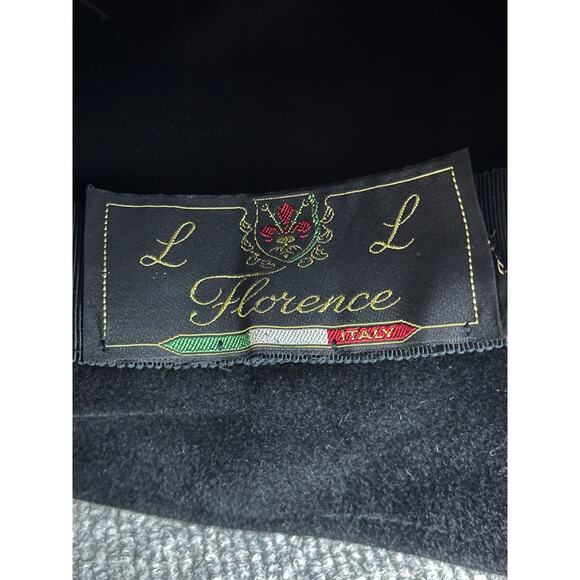 Vintage Florence cloche hat black velvet large bow Nagy Hute bucket steampunk main image 5